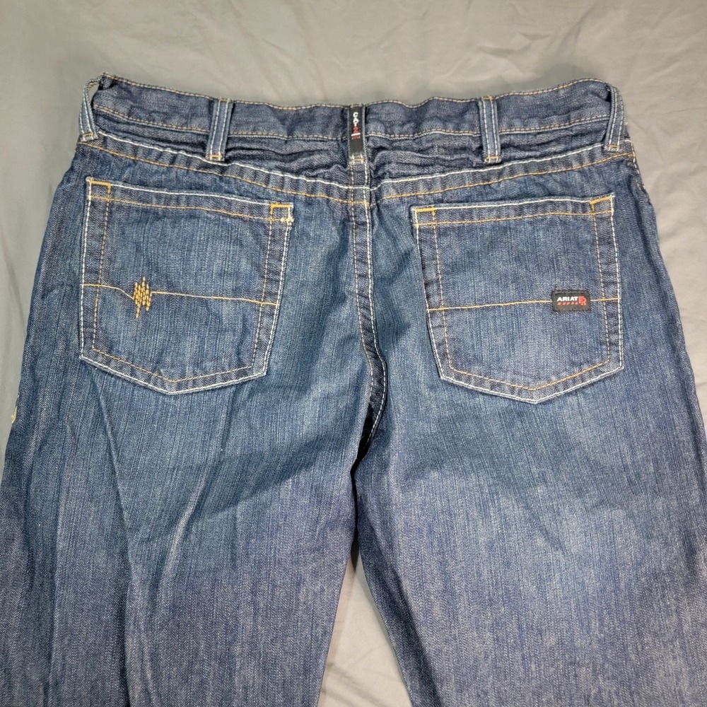 Ariat FR M3 Jeans Men's 38x32 Blue Flame Resistant Loose Straight Cat 2 2112 - Picture 4 of 10